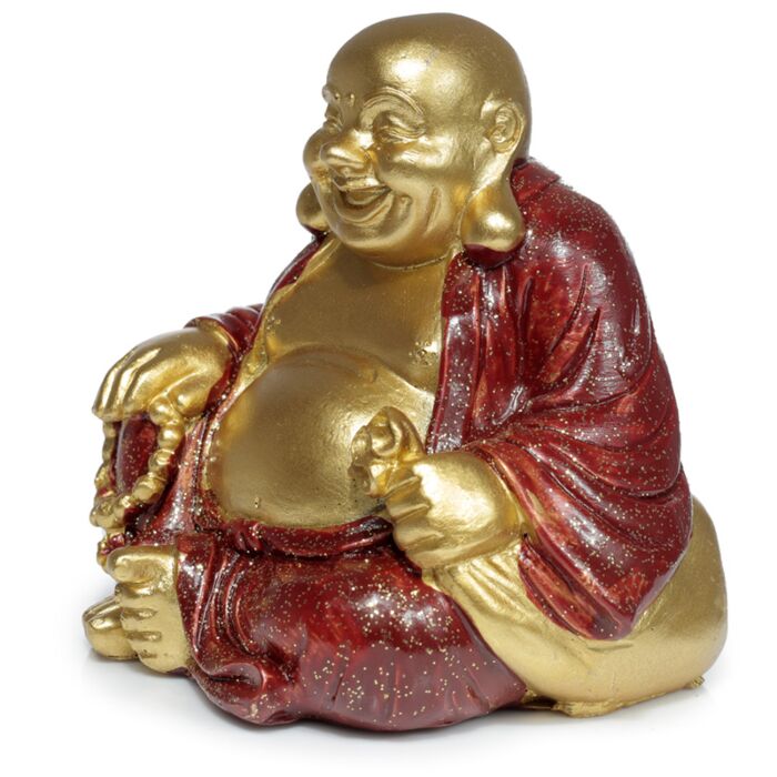 Puckator Mini Lucky Glitter Chinese Laughing Buddha 8cm