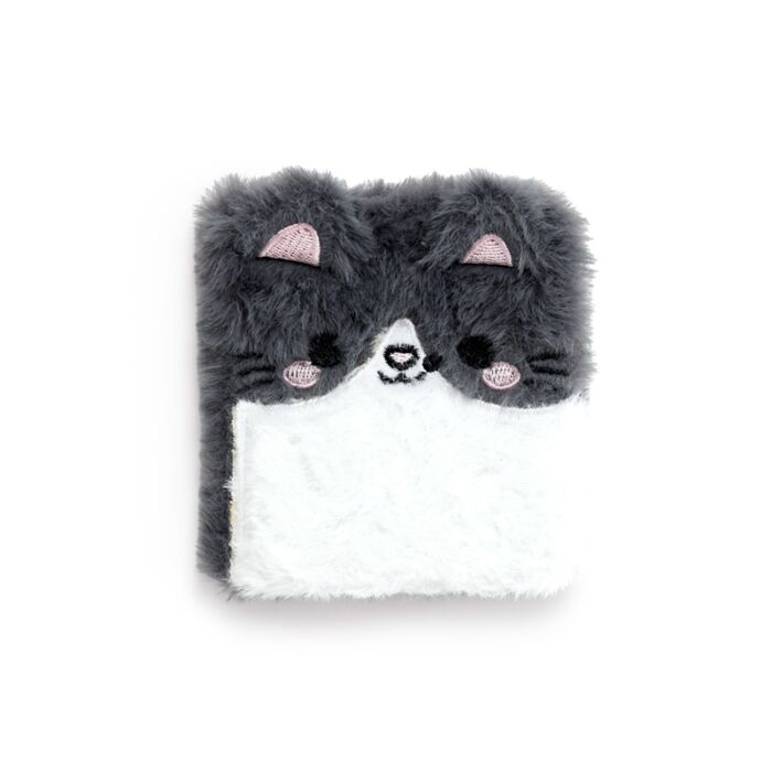 Puckator Adoramals Lola the Cat Plush Notebook with Pouch & Mini Notebook
