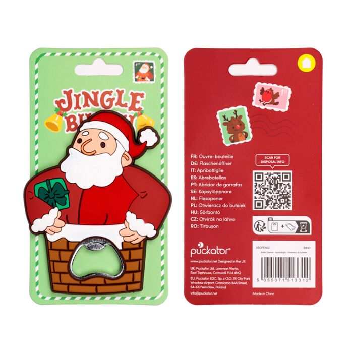 Puckator Jingle Bunch Christmas PVC Bottle Opener
