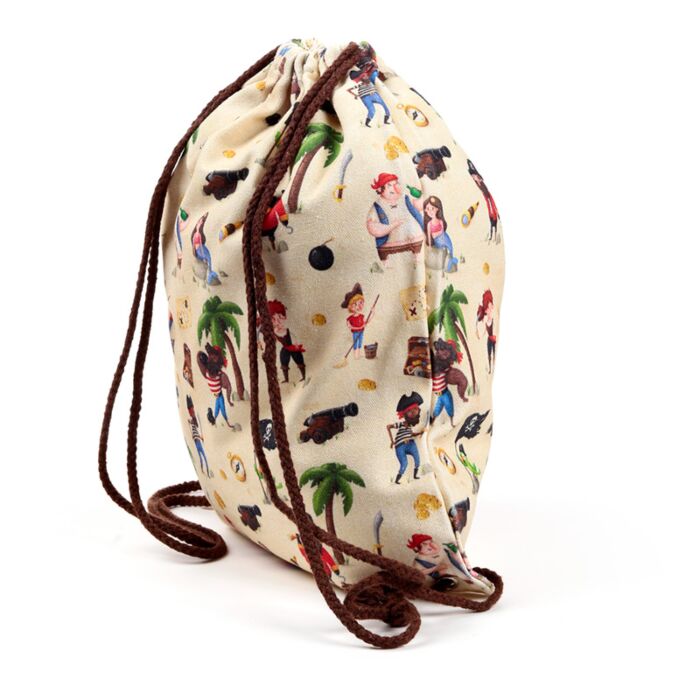 Puckator Jolly Rogers Pirate Canvas Drawstring Bag