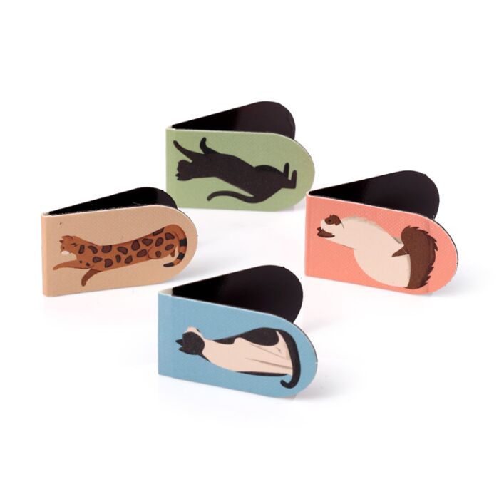 Puckator Feline Fine Cats Magnetic Bookmark Set