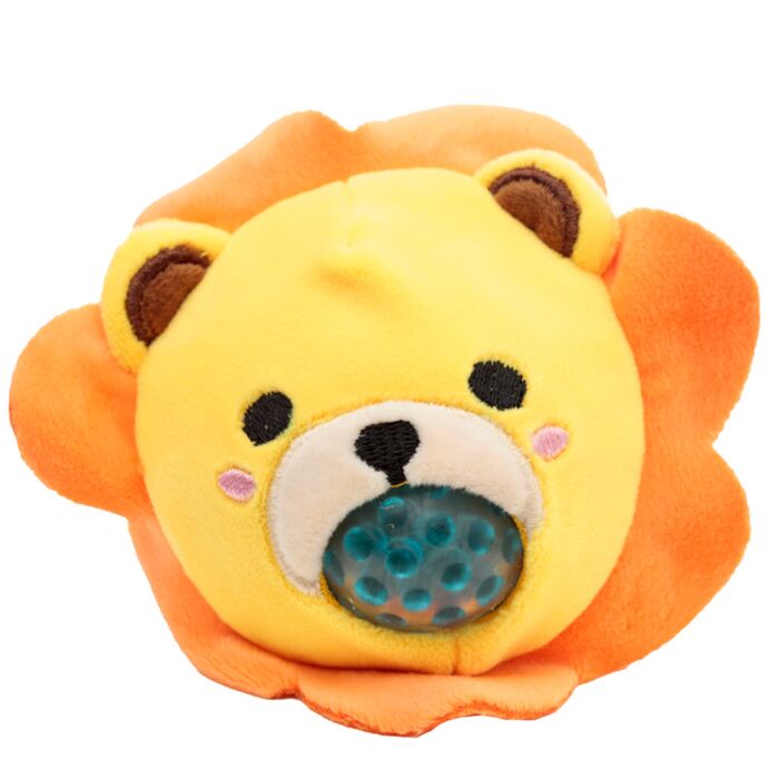 Puckator Queasy Squeezies Adoramals Lion, Giraffe, Monkey, Tiger Plush Squeezy Toy