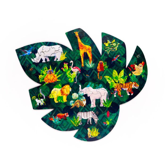 Puckator Animal Kingdom 130pc Shaped Jigsaw Puzzle