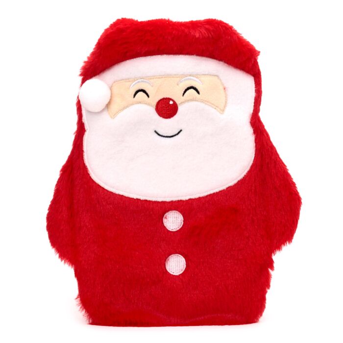 Puckator Santa Christmas 650ml Hot Water Bottle with Plush Cover