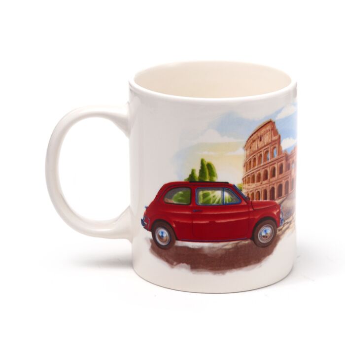 Puckator Fiat 500 Rome Porcelain Mug