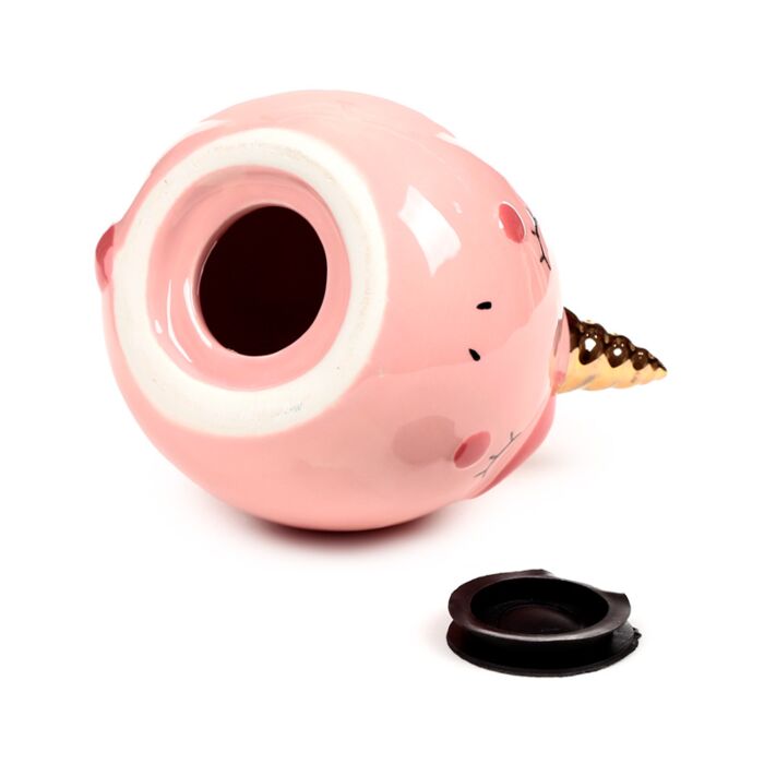 Puckator Enchanted Rainbows Unicorn Pink Ceramic Money Box