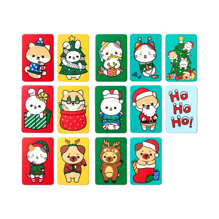 Puckator Christmas Adoramals Kids Memory Card Set