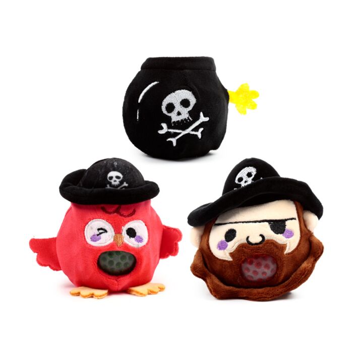 Puckator Queasy Squeezies Jolly Rogers Pirate Plush Squeezy Toy