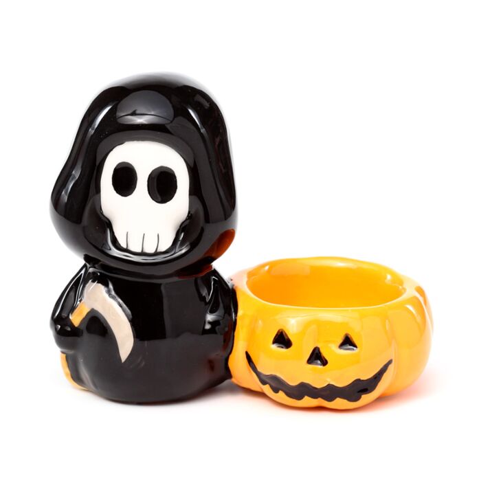 Puckator Ceramic Skull Boy Tea Light Candle Holder