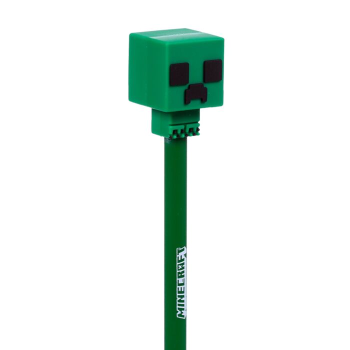 Puckator Set of 4 Erasable Pens with Minecraft Chibi Style Silicone Topper