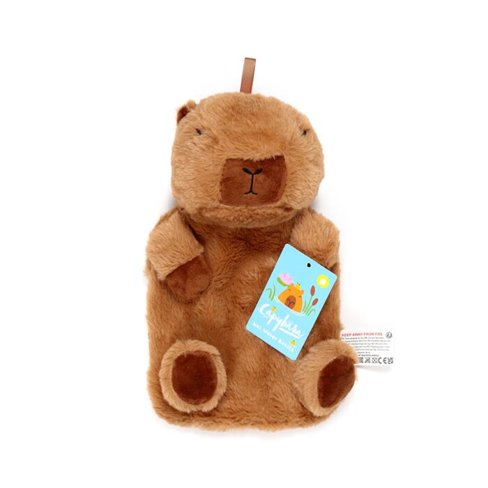 Puckator Capybara 650ml Hot Water Bottle with Plush Cover