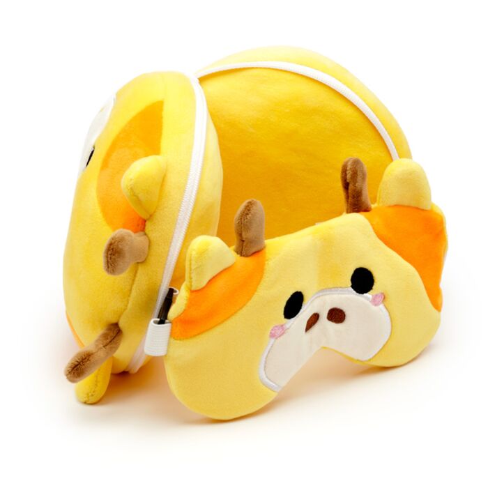 Puckator Relaxeazzz Giraffe Plush Travel Pillow & Eye Mask