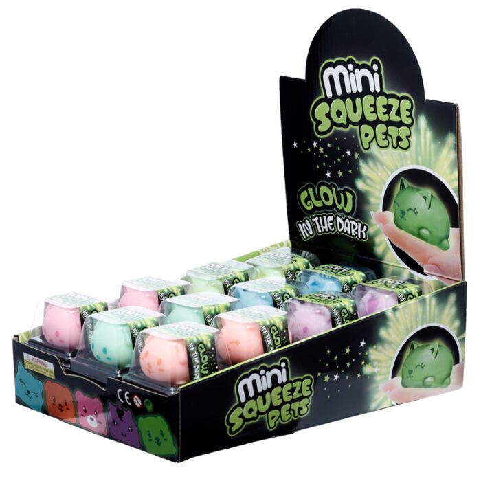 Puckator Squeezy Stretchy Glow in The Dark Animal Toy