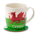 Puckator Welsh Dragon Wales (Cymru) Souvenir Porcelain Mug & Coaster Set