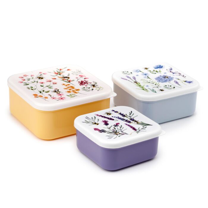 Puckator Set of 3 Lunch Box M/L/XL Nectar Meadows