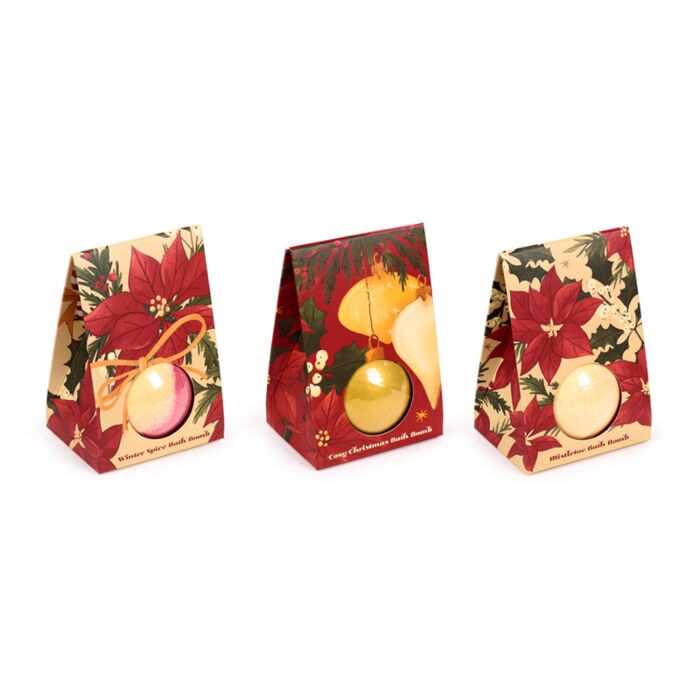 Puckator Christmas Botanicals Bath Bomb in Gift Box
