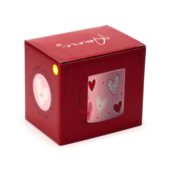 Puckator Amore Hearts Porcelain Mug