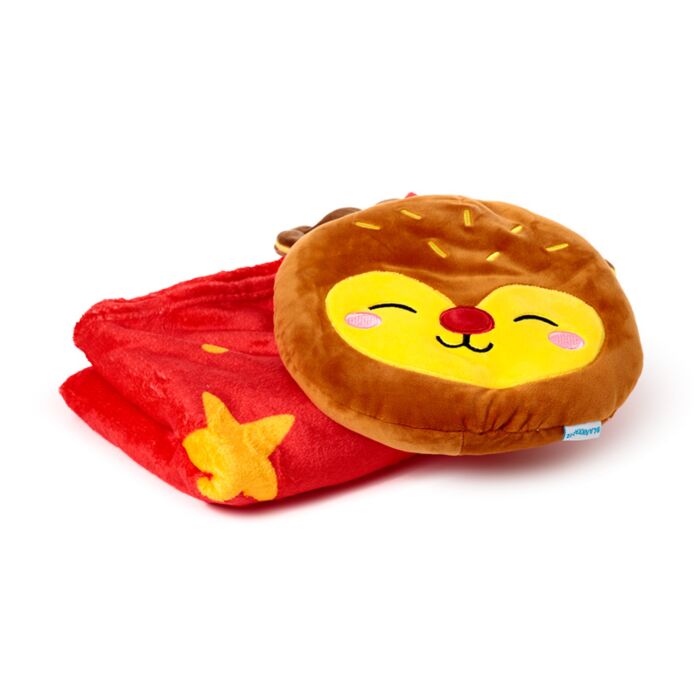 Puckator Blankeazzz Christmas Festive Friends Rudolph 2-in-1 Plush Toy & Travel Blanket