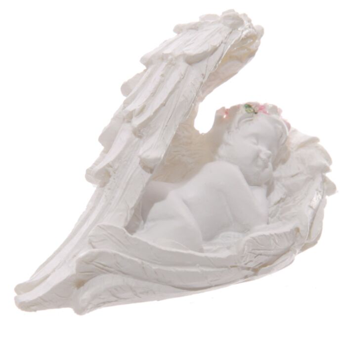 Puckator Cherubs Sleeping in Wings with Pink Roses
