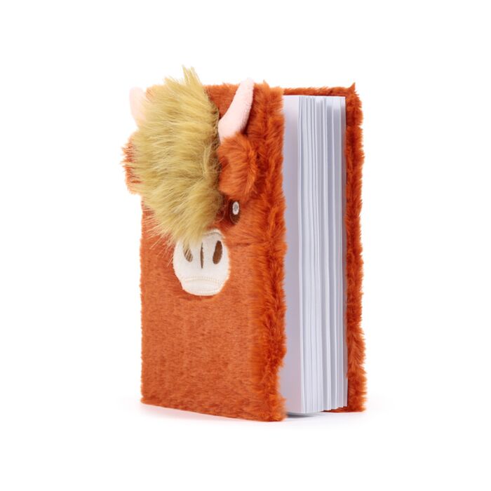 Puckator Highland Coo Cow Plush A5 Notebook