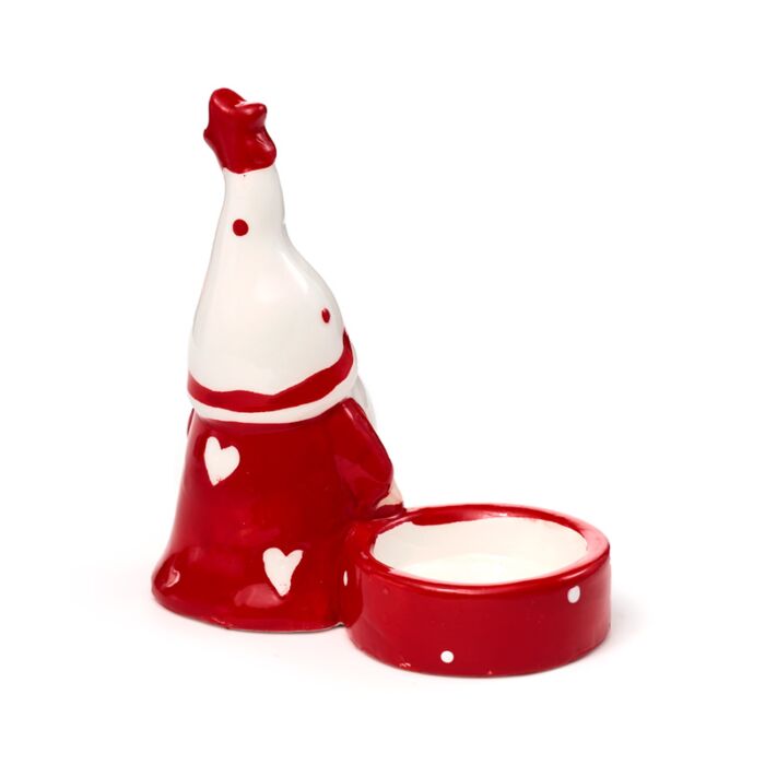 Puckator Ceramic Christmas Gonk Tea Light Candle Holder
