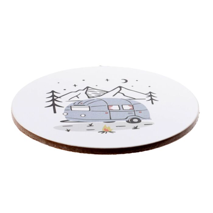Puckator Wildwood Caravan Set of 4 Cork Coasters