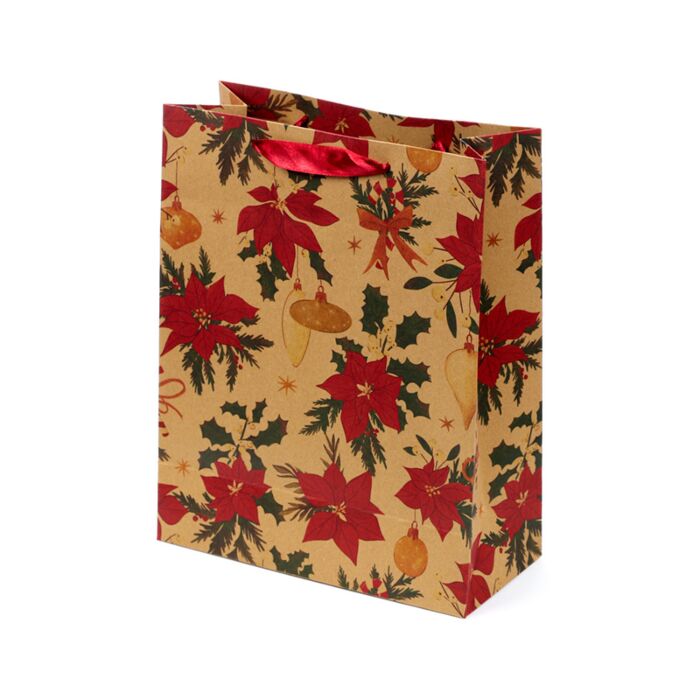 Puckator Christmas Botanicals Gift Bag Large