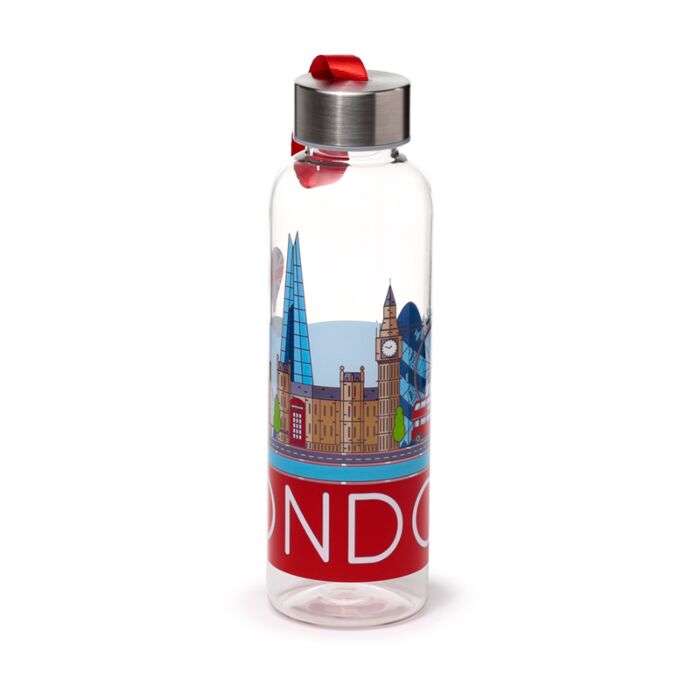 London Icons Panorama 500ml Water Bottle with Metallic Lid