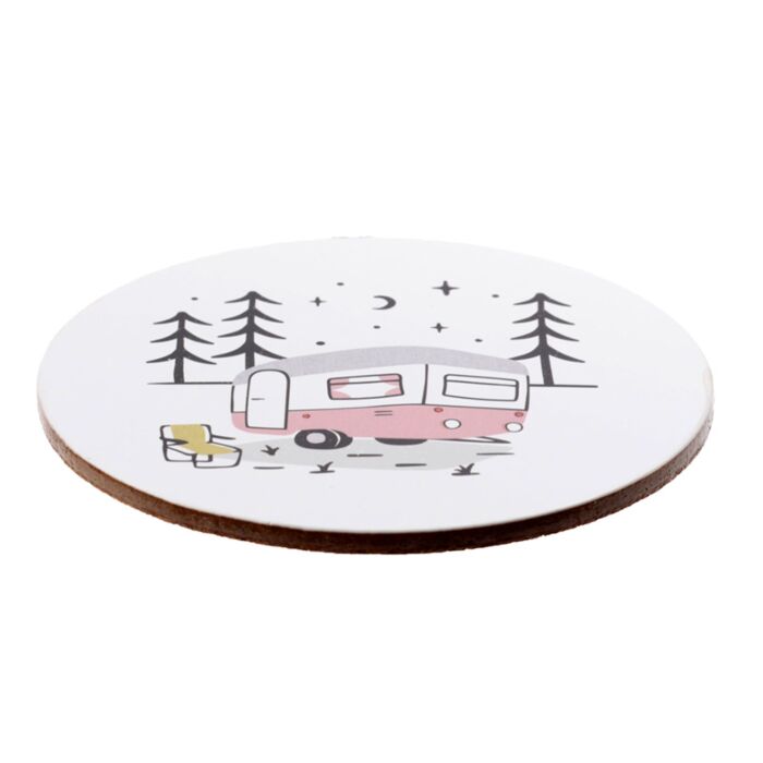 Puckator Wildwood Caravan Set of 4 Cork Coasters