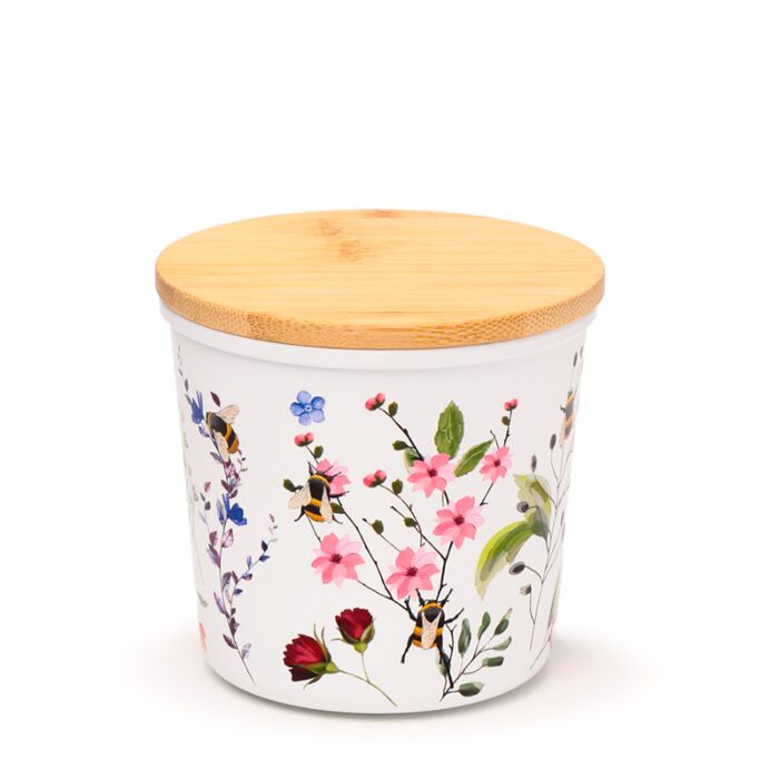 Puckator Nectar Meadows Set of 2 RPET & Bamboo Storage Jars S/M
