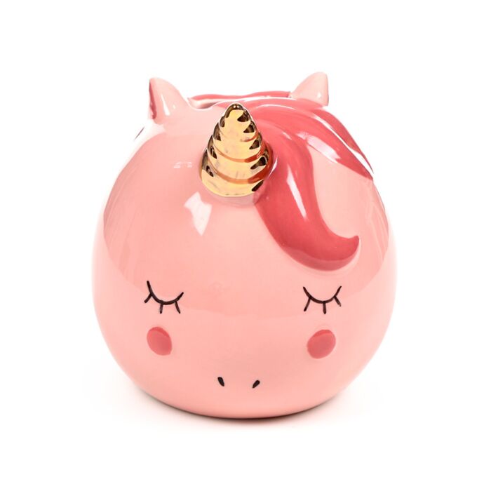 Puckator Enchanted Rainbows Unicorn Pink Ceramic Money Box