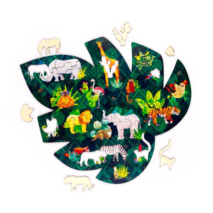 Puckator Animal Kingdom 130pc Shaped Jigsaw Puzzle