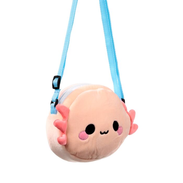 Puckator Maddie the Axolotl Adoramals Crossbody Plush Shoulder Bag