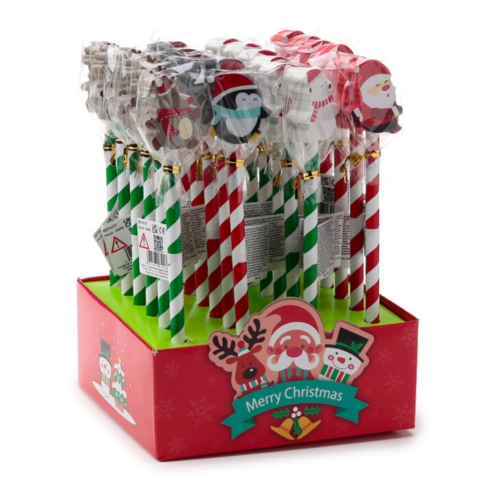 Puckator Christmas Characters Pencil with Eraser Topper