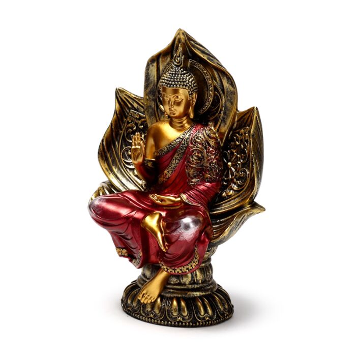 Puckator Red & Gold Thai Buddha Seated Lotus