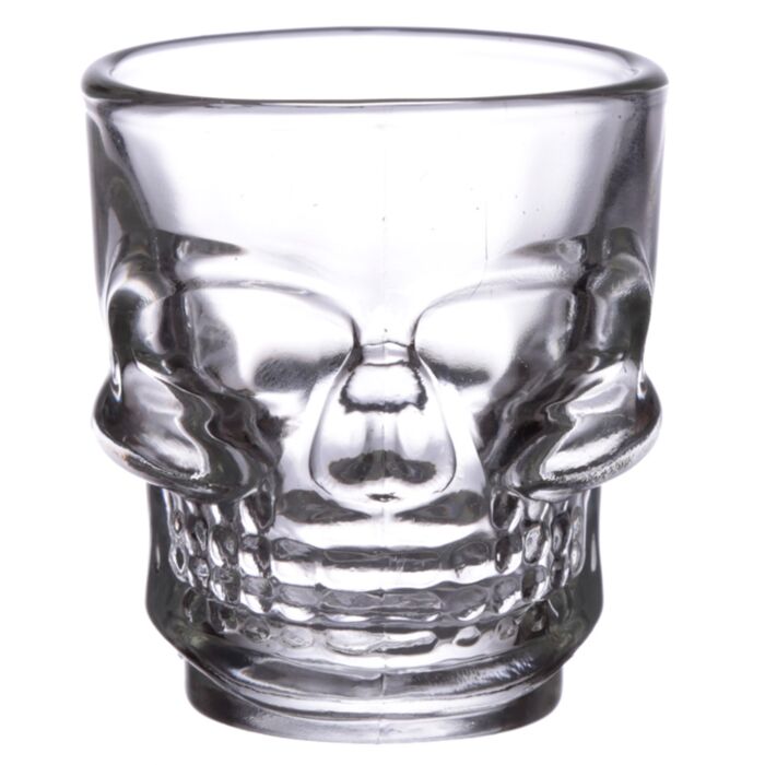 Puckator Set of 2 Skulls and Roses Glass Skull Shot Glasses (60ml)