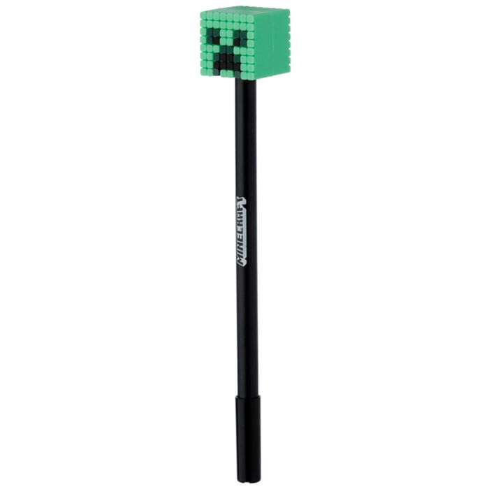 Puckator Minecraft Fine Tip Pen with Silicone Topper (Alex/Steve/Creeper/Enderman)