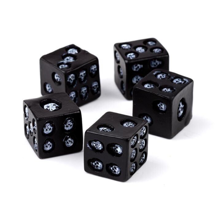 Black Skull Dice Pack of 5