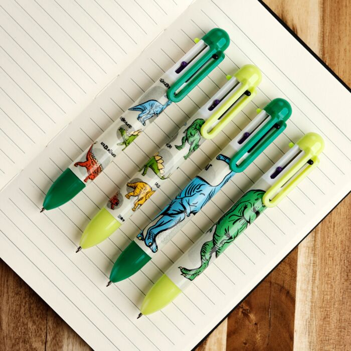 Puckator Dinosauria Multi Colour Pen (6 Colours)