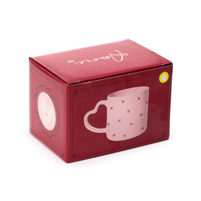 Puckator Amore Heart Porcelain Shaped Handle Mug