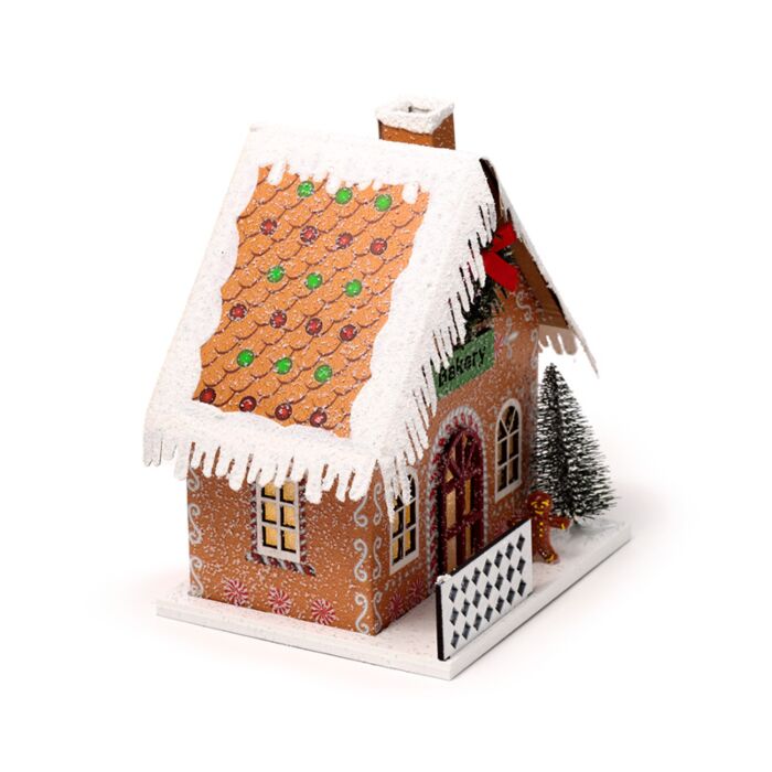 Puckator Gingerbread Bakery Christmas House LED Decoration