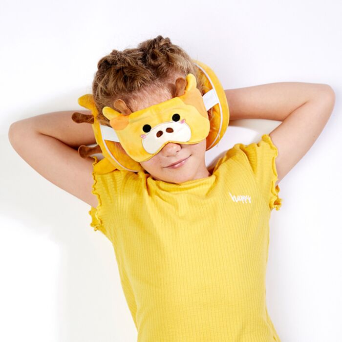 Puckator Relaxeazzz Giraffe Plush Travel Pillow & Eye Mask