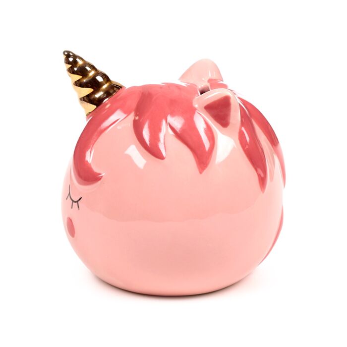 Puckator Enchanted Rainbows Unicorn Pink Ceramic Money Box
