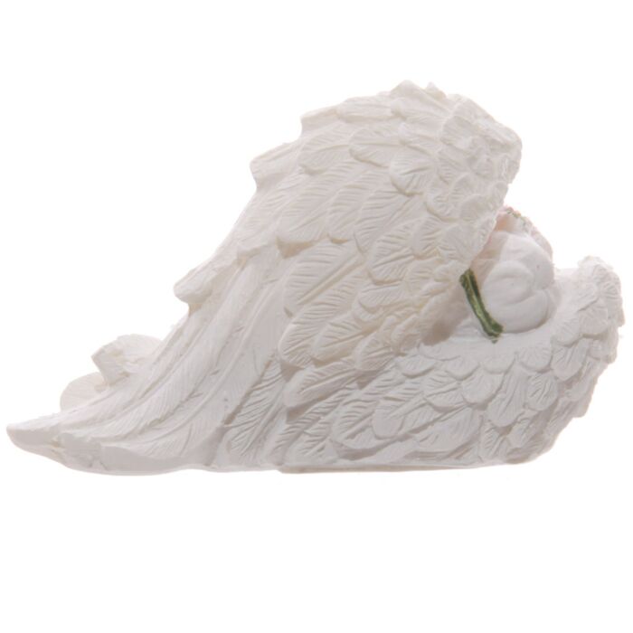 Puckator Cherubs Sleeping in Wings with Pink Roses