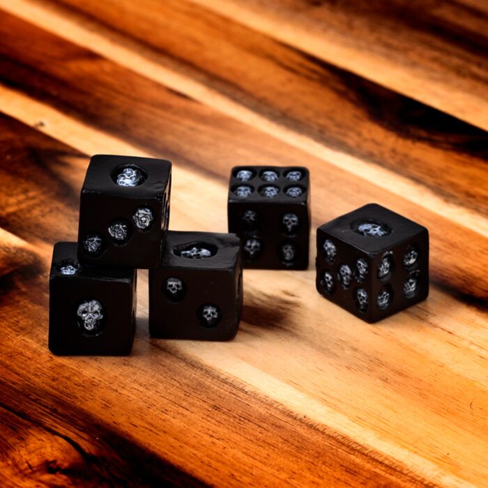 Black Skull Dice Pack of 5