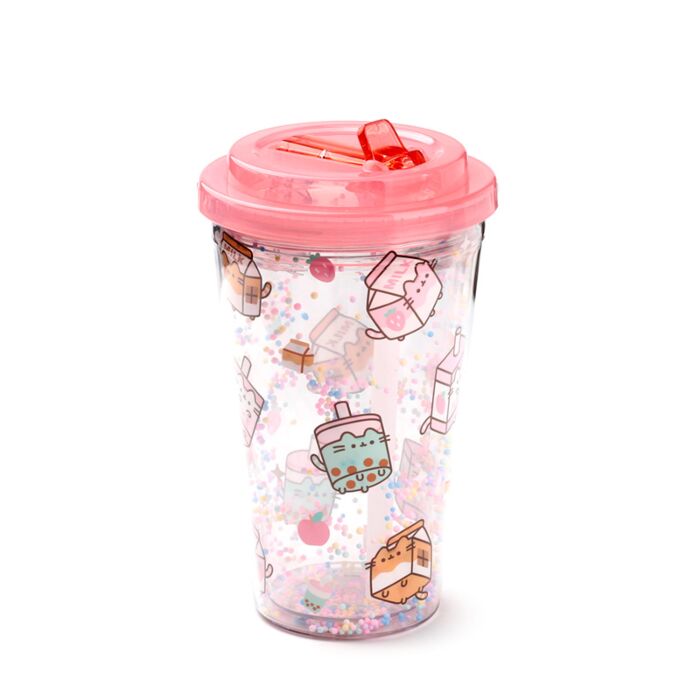 Puckator Shatterproof Pusheen Sips Double Walled Cup & Straw