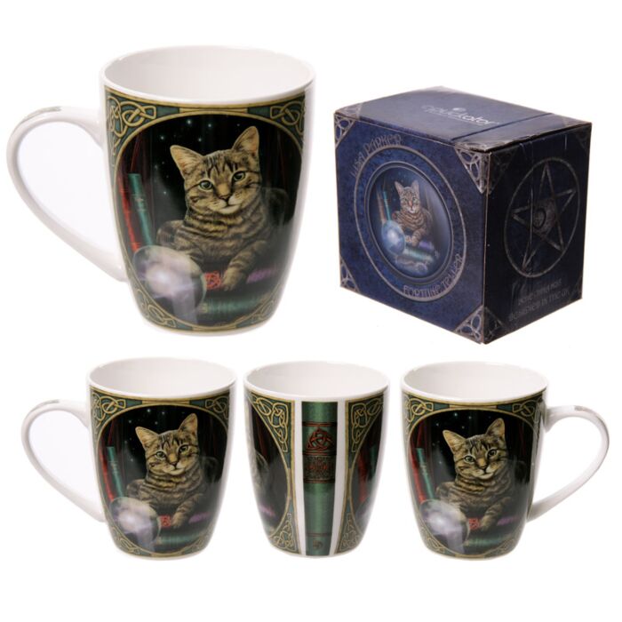 Puckator Lisa Parker Fortune Teller Cat Porcelain Mug