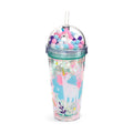 Puckator Unicorn Magic Double Walled Cup & Straw with Charms
