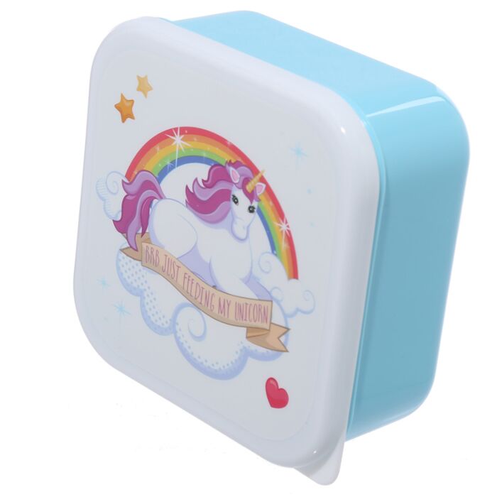 Puckator Set of 3 Lunch Box S/M/L Enchanted Rainbows Unicorn