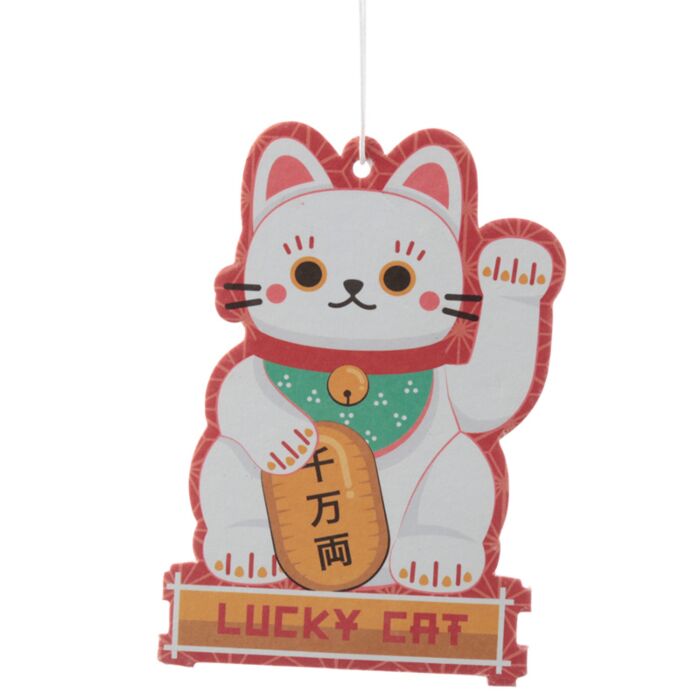 Puckator Jasmine White Maneki Neko Lucky Cat Air Freshener
